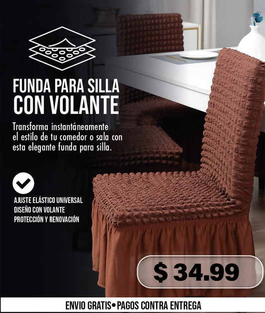 FUNDA PARA SILLA CON VOLANTE